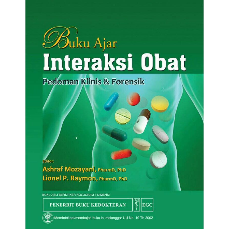 Cover Buku Ajar Interaksi Obat :  Pedoman Klinis & Forensik / Ashraf Mozayani