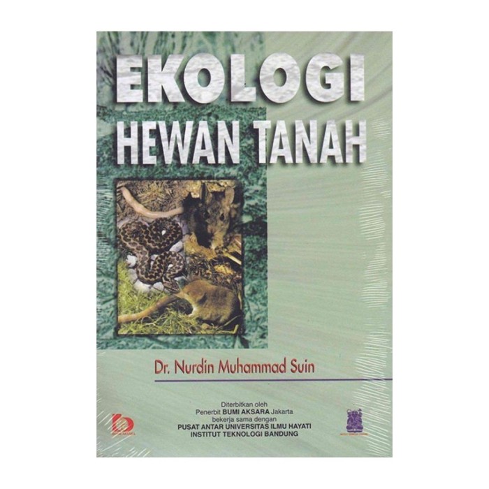 Cover Ekologi Hewan Tanah :  - / Nurdin Muhammad Suin