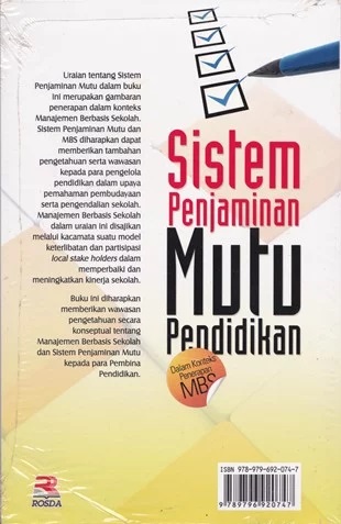 Cover Sistem penjamin mutu pendidikan :  - / Nanang Fattah