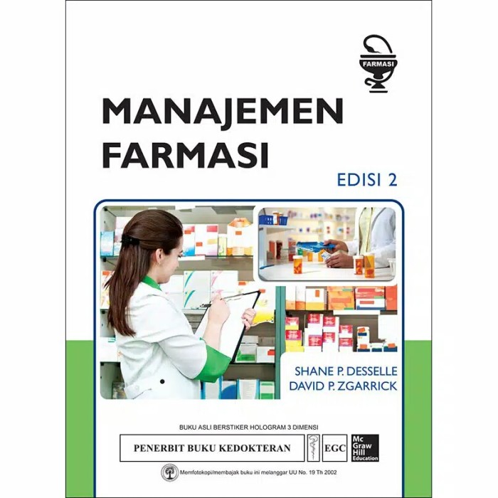 Cover Manajemen Farmasi :  Edisi 2 / Shane P Desselle