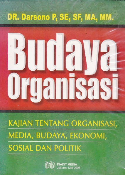 Cover Budaya Organisasi :  - / Darsono