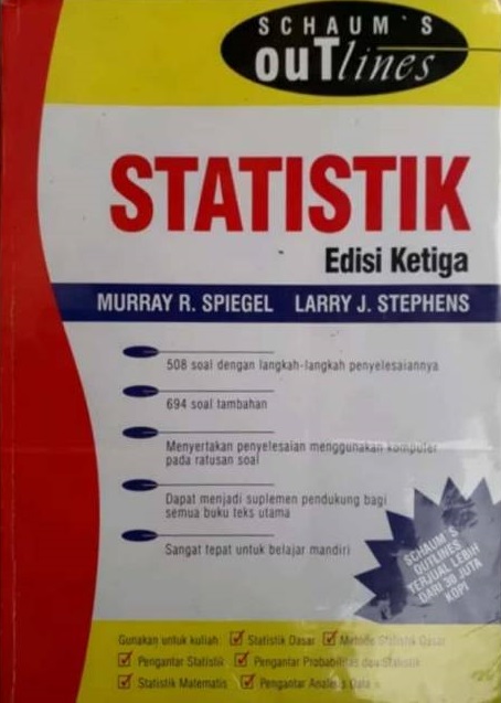 Cover Statistik :  Edisi ketiga / Murray R. Spiegel
