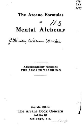 Cover Mental Alchemy :  Ego dan Keseimbangan Mental / William Atkinson