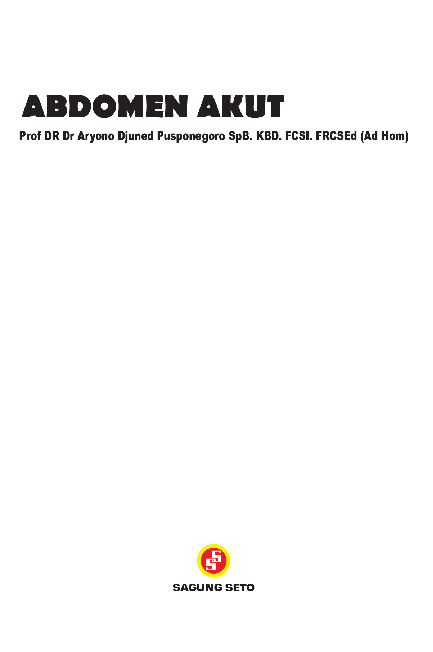 Cover Abdomen Akut :  - / Aryono Djuned Pusponegoro