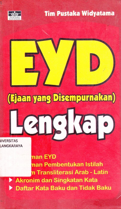 Cover EYD ( Ejaan Yang Disempurnakan) Lengkap / Tim Pustaka Widyatama