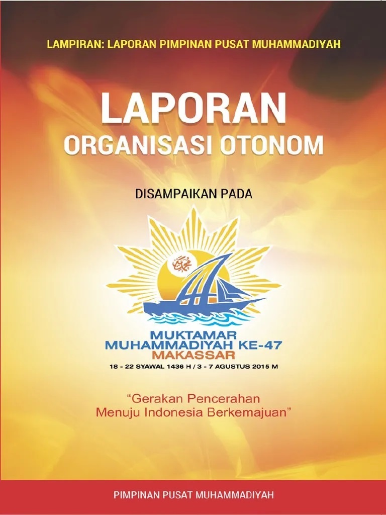 Cover Laporan Organisasi Otonom :  Gerakan Pence / Pimpinan Pusat Muhammadiyah