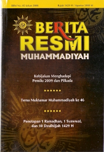 Cover Berita Resmi Muhammadiyah :  Kebijakan Menghadapi Pemilu 2009 dan Pilkada / Rosyad Sholeh