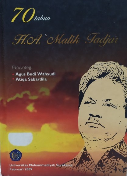 Cover H.A Malik Fadjar :  - / Agus Budi Wahyudi