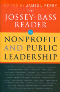 Cover Non Profit And Public Leadership / James L.Perry