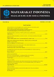 Cover Masyrakat Indonesia Majalah Ilmu-Ilmu Sosial Indonesia / LIPI Press