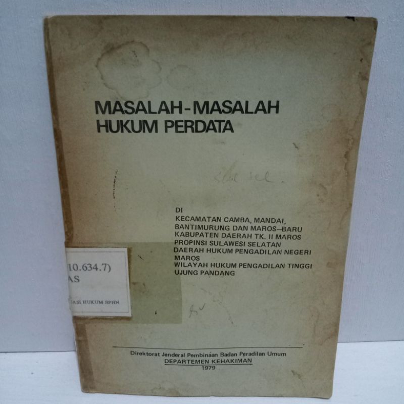 Cover Masalah-Masalah Hukum Perdata / Direktorat Jendral Pembinaan Badan Peradilan Umum