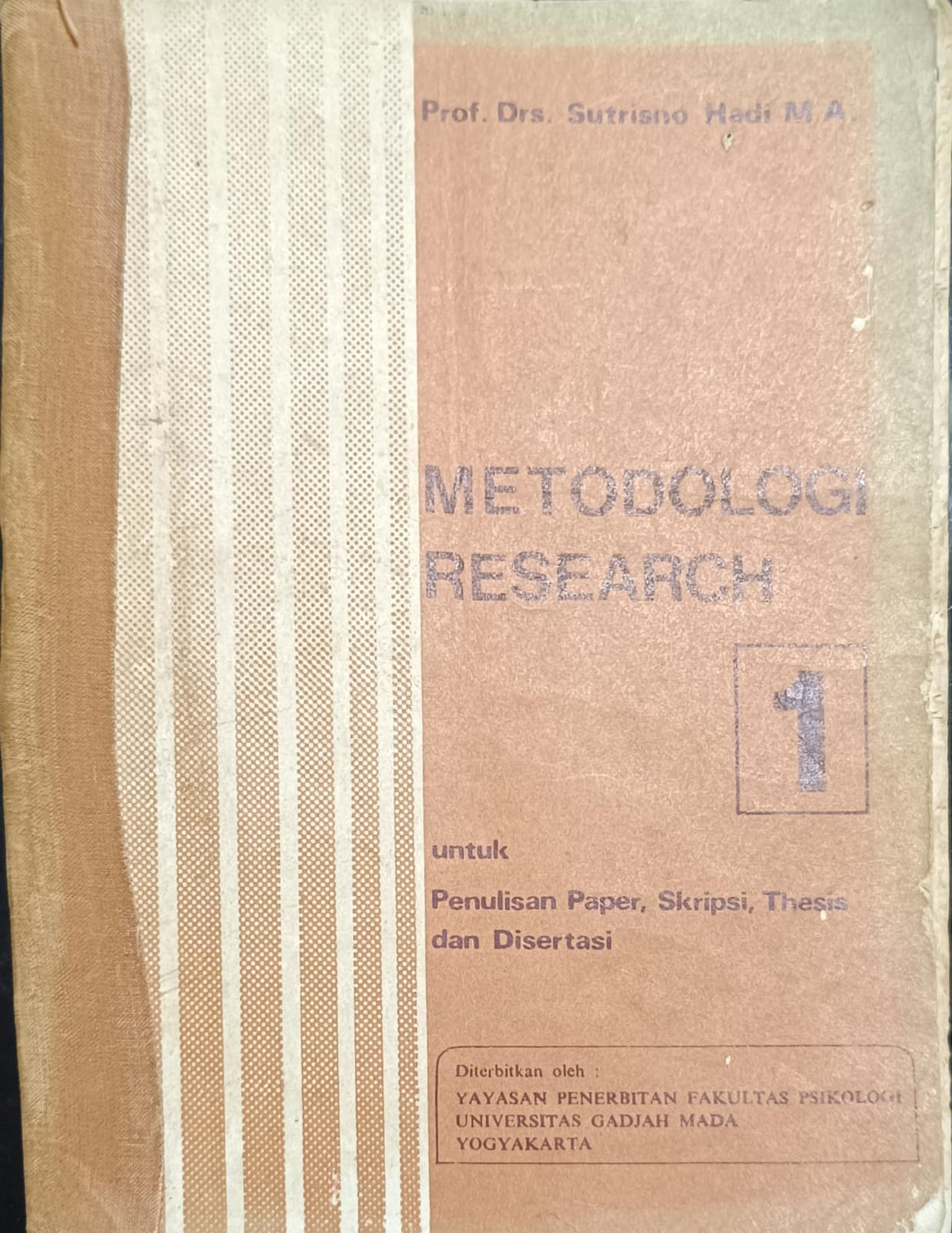 Cover Metodologi Research :  Untuk Penulisan Paper, Skripsi, Tesis dan Disertasi / Prof. Drs. Sutrisno Hadi, M.A